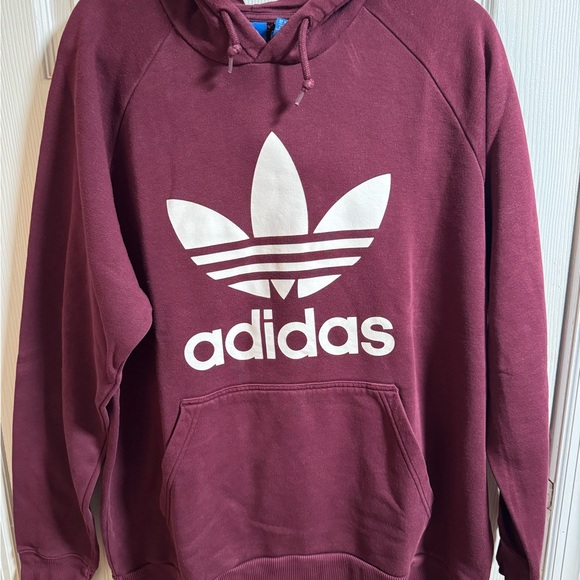 Adidas Men's Maroon Hoodie - Picture 4 of 4